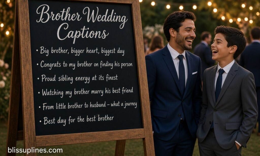 Brother Wedding Caption for Instagram