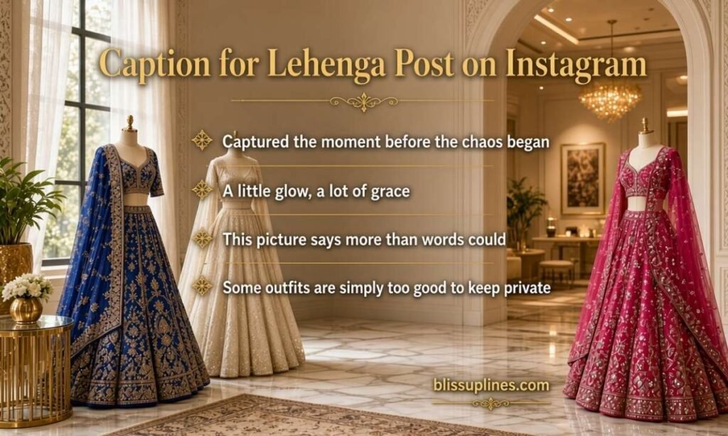 Caption for Lehenga Post on Instagram