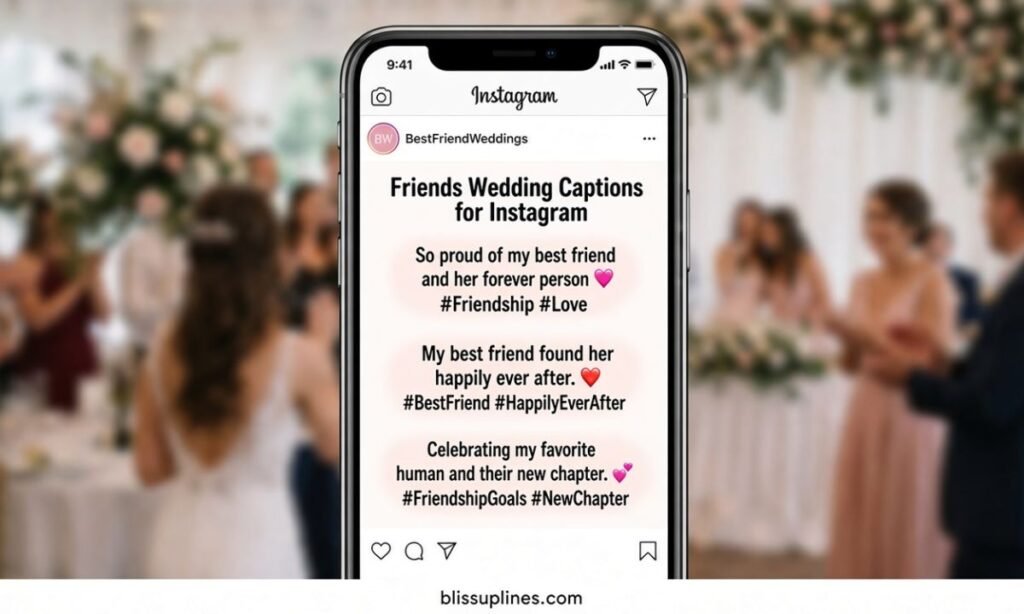 Friends Wedding Captions for Instagram