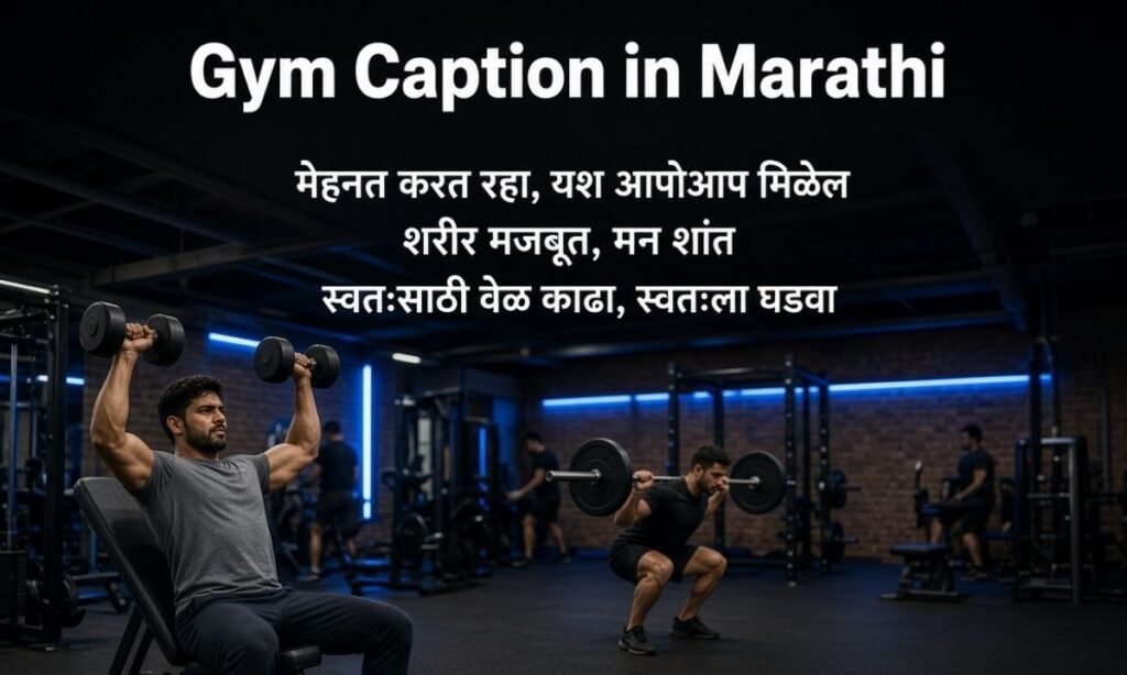 Gym Caption in Marathi