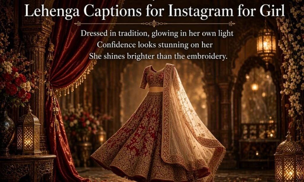 Lehenga Captions for Instagram for Girl