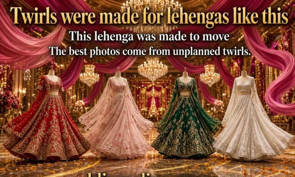 Lehenga Twirl Captions