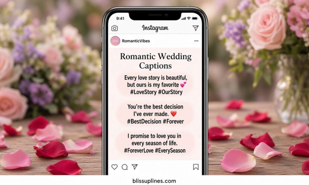 Romantic Wedding Captions