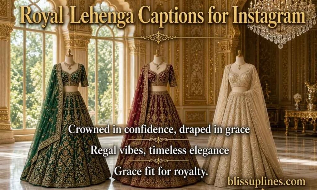 Royal Lehenga Captions for Instagram