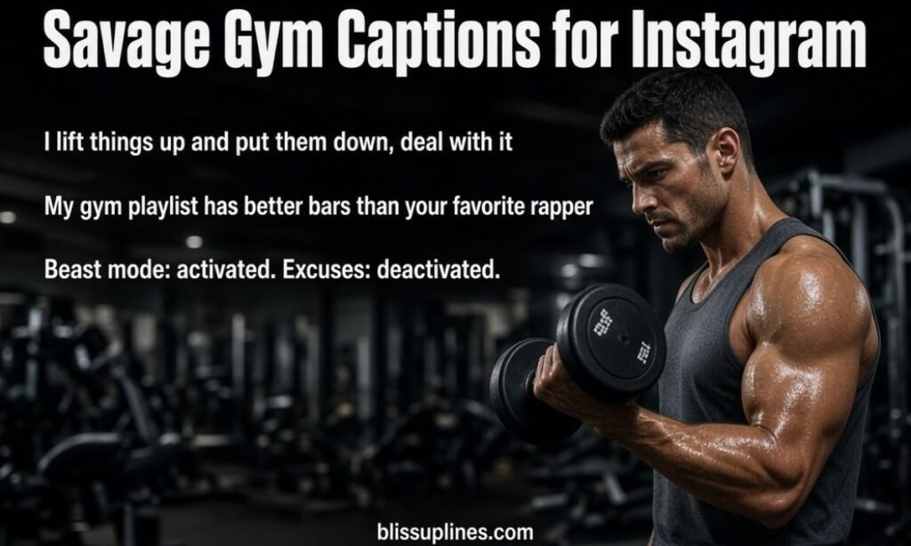 Savage Gym Captions for Instagram