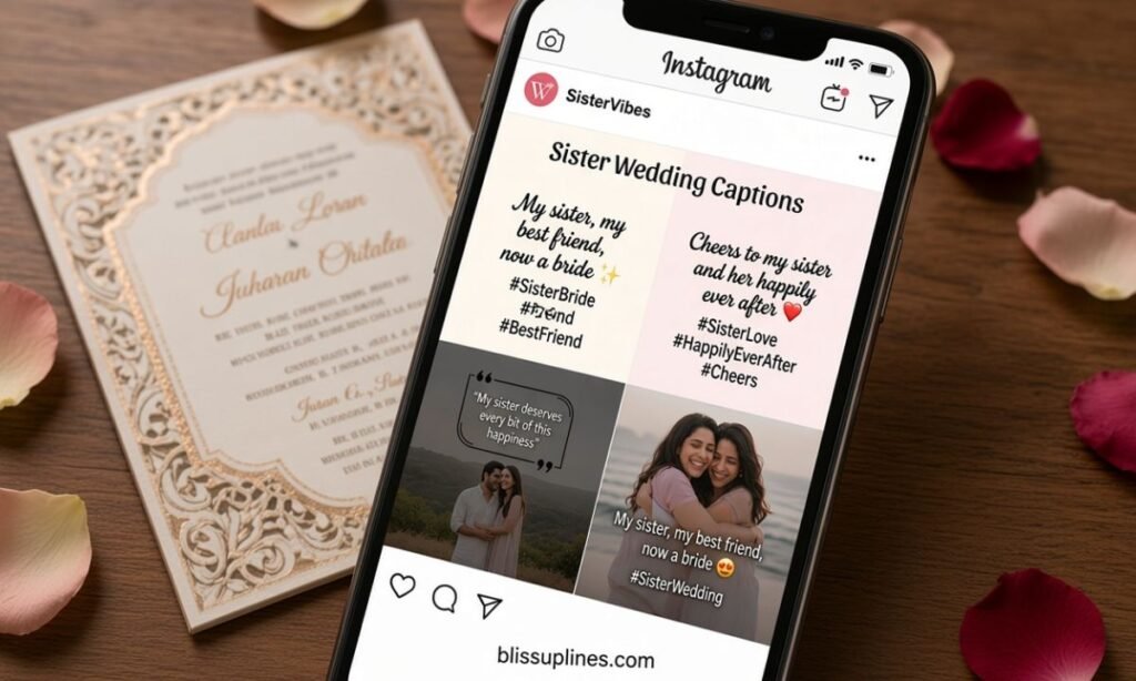 Sister Wedding Caption for Instagram