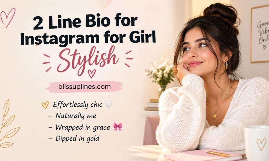 Stylish 2 Line Bio for Instagram for Girl