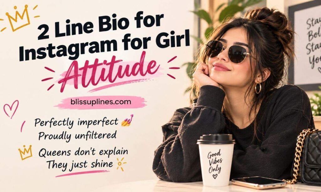 2 Line Bio for Instagram for Girl Attitude