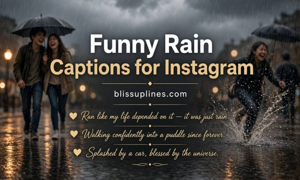 Funny Rain Captions for Instagram