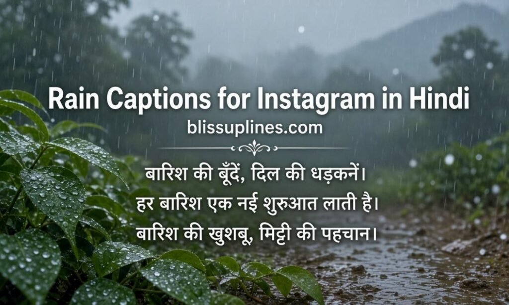 Rain Captions for Instagram in Hindi