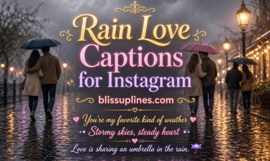 Rain Love Captions for Instagram