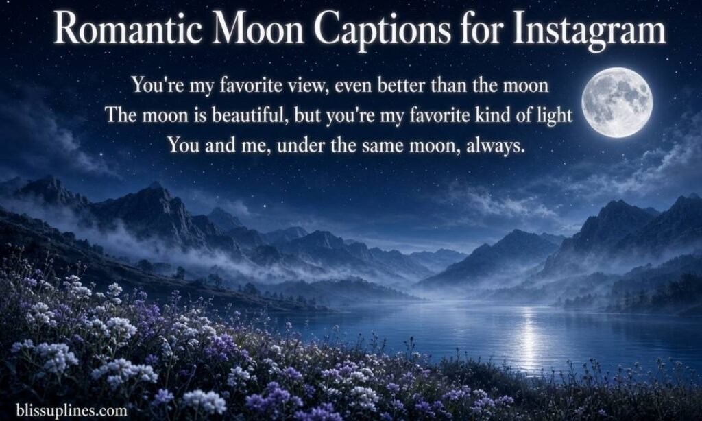 Romantic Moon Captions for Instagram