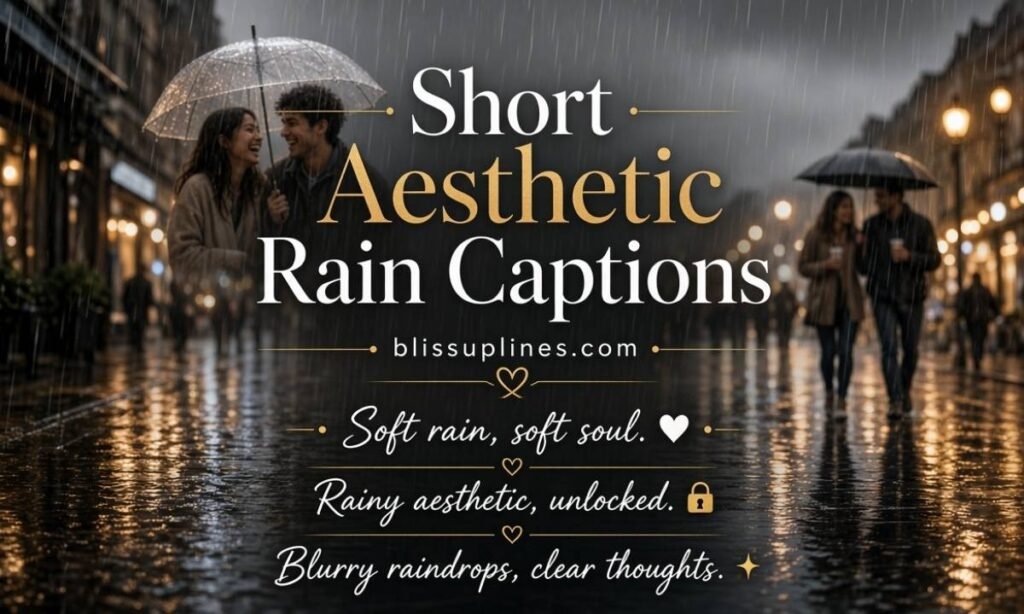 Short Aesthetic Rain Captions