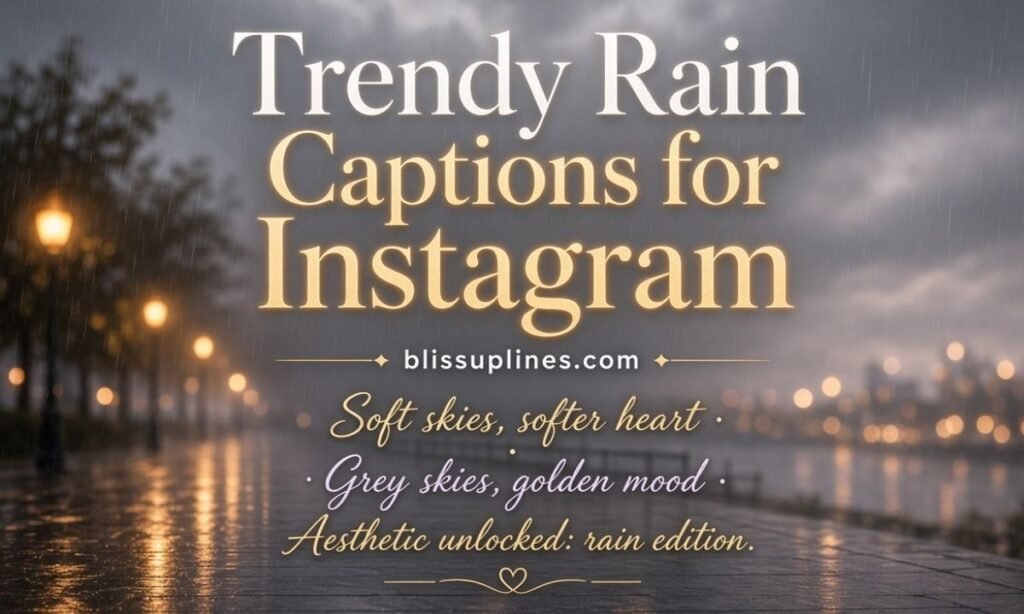 Trendy Rain Captions for Instagram