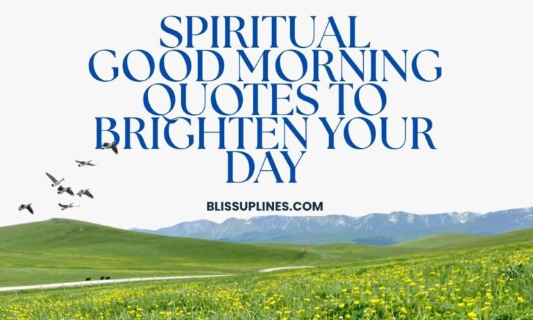 Spiritual Good Morning Quotes